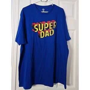 Celebrate Father Day New Tshirt 2XL (50/52) Blue Super Dad